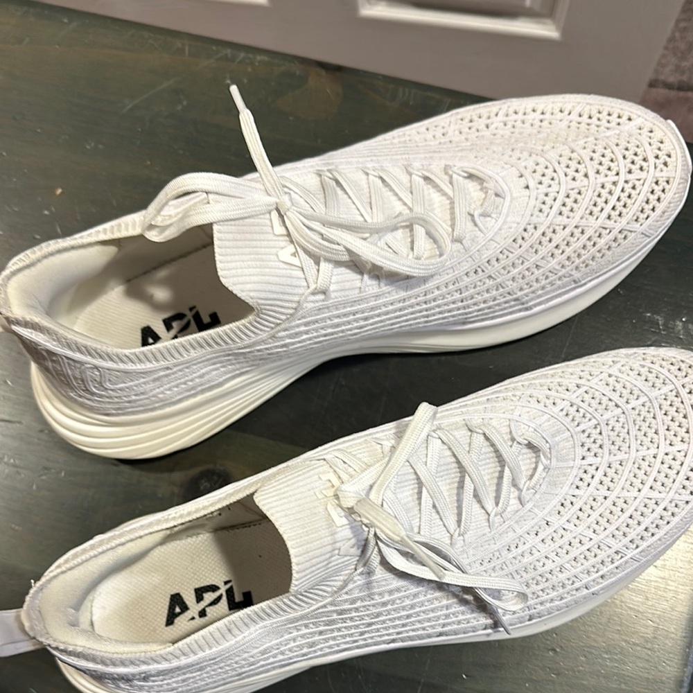 APL White Knit Sneakers